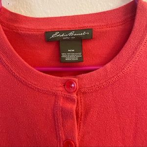 EDDIE Bauer lightweight summer cotton button up 3/4 sleeve